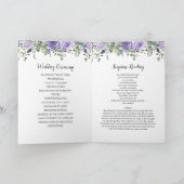Dusty Paarse Eucalyptus Botanical Wedding Programma (Binnen)