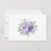 Dusty Paarse Eucalyptus Botanical Wedding RSVP Kaartje (Achterkant)