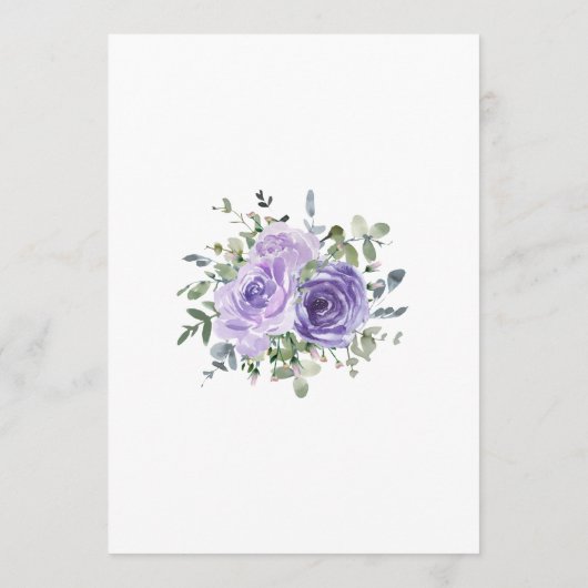 Dusty Paarse Eucalyptus Botanical Wedding Save The Date (Achterkant)