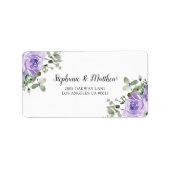 Dusty Paarse Eucalyptus Botanisch Adres Etiket (Voorkant)