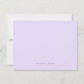 Dusty Paarse Floral Bridesmaid - Maid of Honor Kaart (Achterkant)