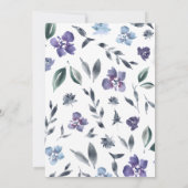 Dusty Paarse Floral Garden Wedding Invitation Kaart (Achterkant)