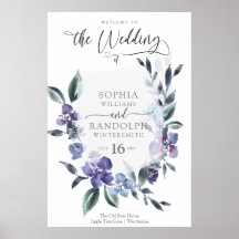 Dusty Paarse Floral Garden Wedding Invitation