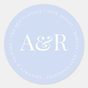 Dusty Paarse Floral Garden Wedding Invitation Ronde Sticker