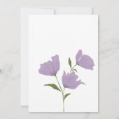 Dusty Paarse Floral, schoon, eenvoudig huwelijk Kaart (Achterkant)