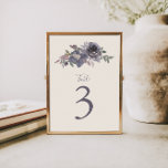 Dusty Paarse Floral Waterverf Wedding Custom Kaart<br><div class="desc">Stoffig Paarse Bloemen Waterverf Bruiloft Aangepaste Tafel Nummer</div>