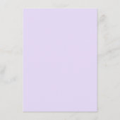 Dusty Paarse Floral Wedding Details Informatiekaartje (Achterkant)