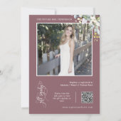 Dusty Paarse Greenery Vrijgezellenfeest QR Code Fo Kaart (Achterkant)