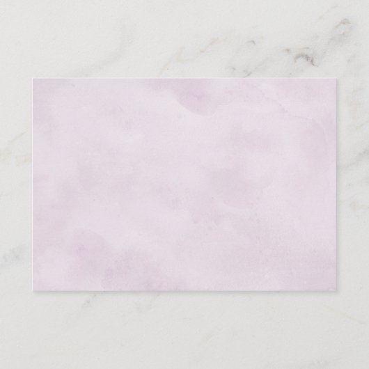 Dusty Paarse Lavendel Wildflower Wedding Details Informatiekaartje (Achterkant)