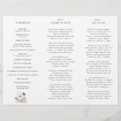 Dusty Paarse Lavendel Wildflower Wedding Program (Achterkant)