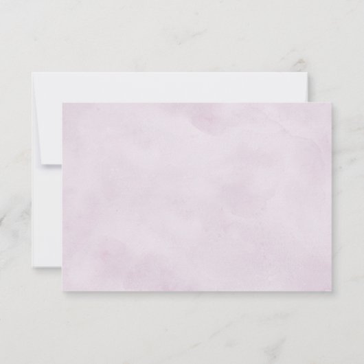 Dusty Paarse Lavendel Wildflower Wedding QR Code RSVP Kaartje (Achterkant)