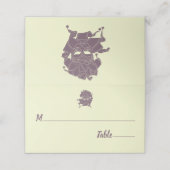 Dusty Paarse Masquerade Ball Fundraiser Gala Plaatskaartje (Buitenkant ongevouwen)