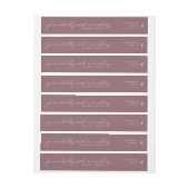 Dusty Paarse Modern Minimalist Wedding Script (Vel)