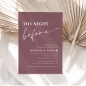 Dusty Paarse nacht voor repetitie Uitnodiging