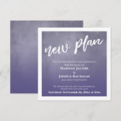 Dusty Paarse Ombre uitgesteld bruiloft nieuwe plan Kaart (Voorkant / Achterkant)