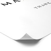 Dusty Paarse Peony Roos Greenery Leaves Wedding Poster (Hoek)