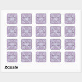 Dusty Paarse Save the Date Stickers (Vel)