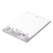 Dusty Paarse volken en Rozen Notitieblok (Linkerzijde)