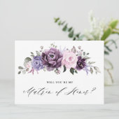 Dusty Paarse Wil je mijn Ereheer zijn? Kaart (Staand voorkant)