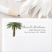 Dusty Palm | Aangepast thuisadres Etiket (Insitu)