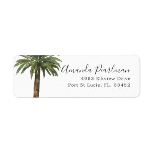 Dusty Palm   Aangepast thuisadres Etiket