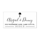 Dusty Palm | Beach Thleding Wedding Self-Inking St Zelfinktende Stempel (Design)