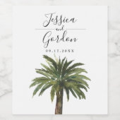 Dusty Palm | Dranklabel set Wijn Etiket (Enkel label)