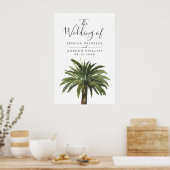 Dusty Palm | Onthaal over minimale bruiloft Poster (Keuken)