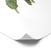 Dusty Palm | Onthaal over minimale bruiloft Poster (Hoek)