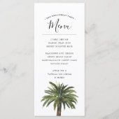 Dusty Palms | Menu Kustbruiloft Dinner Event (Voorkant)