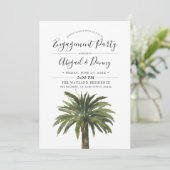 Dusty Palms Verloving Beach Party Kaart (Staand voorkant)