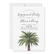 Dusty Palms Verloving Beach Party Uitnodiging