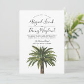 Dusty Palms | Weddengeviering Kaart (Staand voorkant)