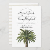 Dusty Palms | Weddengeviering Kaart (Voorkant / Achterkant)