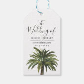 Dusty Palms | Weddenschap-programma Hand Fan Cadeaulabel (Voorkant)