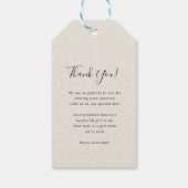 Dusty Palms | Weddenschap-programma Hand Fan Cadeaulabel (Achterkant)