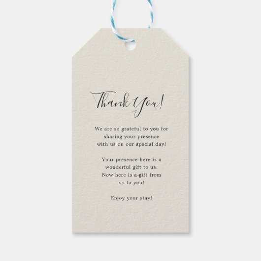 Dusty Palms | Weddenschap-programma Hand Fan Cadeaulabel (Achterkant)