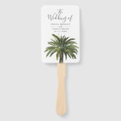 Dusty Palms | Weddenschap-programma Hand Fan Handwaaier (Voorkant)