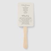 Dusty Palms | Weddenschap-programma Hand Fan Handwaaier (Achterkant)
