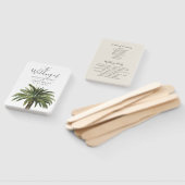 Dusty Palms | Weddenschap-programma Hand Fan Handwaaier (Niet-gemonteerd)