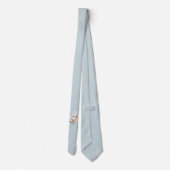 Dusty Pastel Blue met winterafbraak Stropdas (Achterkant)