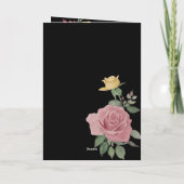 Dusty Pastel Watercolor Roses Black (Achterkant)