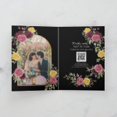 Dusty Pastel Watercolor Roses Black (Binnen)