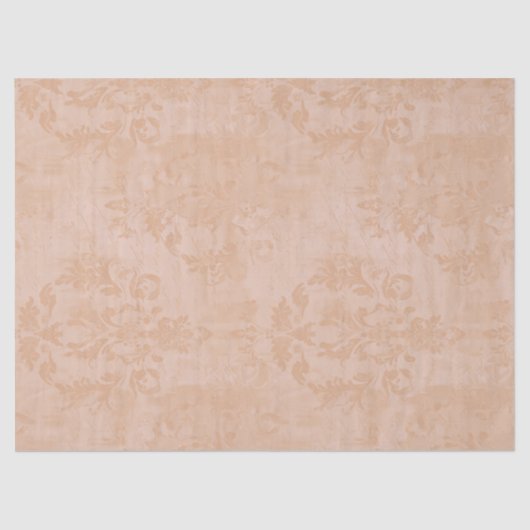  Dusty Peach Antiek Damask Decoupage Tissuepapier (Voorkant)