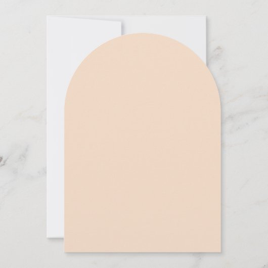 Dusty Peach Arch Earthy Boho Rainbow Baby shower Kaart (Achterkant)