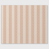 Dusty Peach Damask Antiek Lace Stripe Cadeaupapier (Vlak)