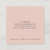 Dusty Peach Floral Doula Magnetic Visitekaartje (Achterkant)