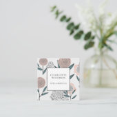 Dusty Peach Floral Doula Magnetic Visitekaartje (Staand voorkant)