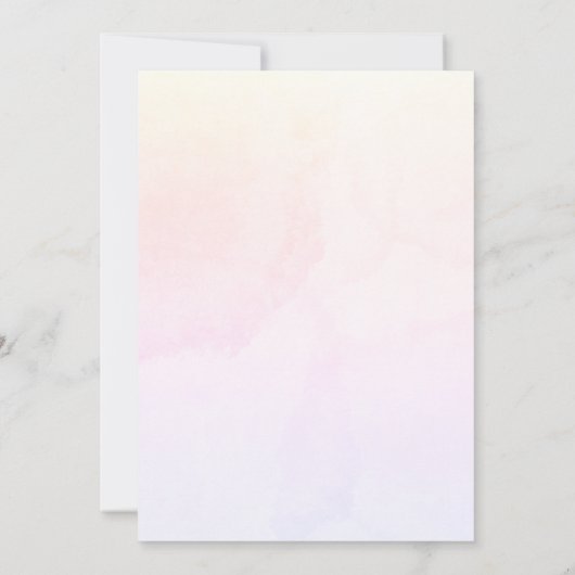 Dusty Peach Pink Floral Garden bruiloft uitnodigin Kaart (Achterkant)