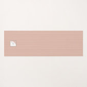 Dusty Peach Stripe Terracotta Butterfly Monogram Yogamat (Achterkant (horizontaal))